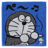 DORAEMON 吹著秘密道具“Kobeabe”毛巾手帕 藍色